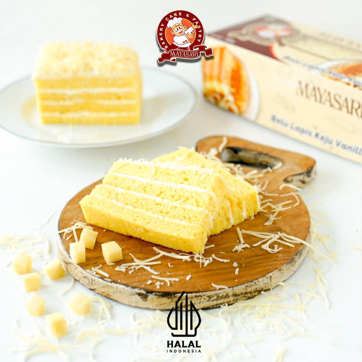 Bolu Lapis Keju Vanila - Mayasari