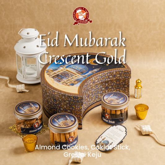 Eid Mubarak Crescent Gold - Hampers Parcel Lebaran Bandung 2026