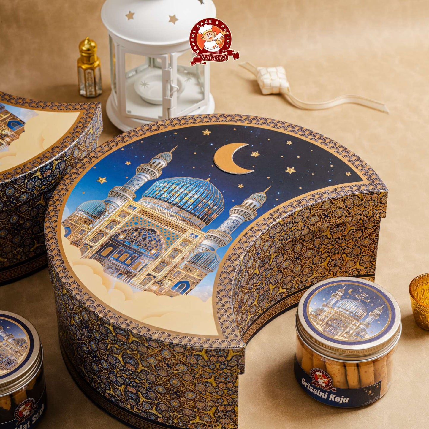 Eid Mubarak Crescent Gold - Hampers Parcel Lebaran Bandung 2026
